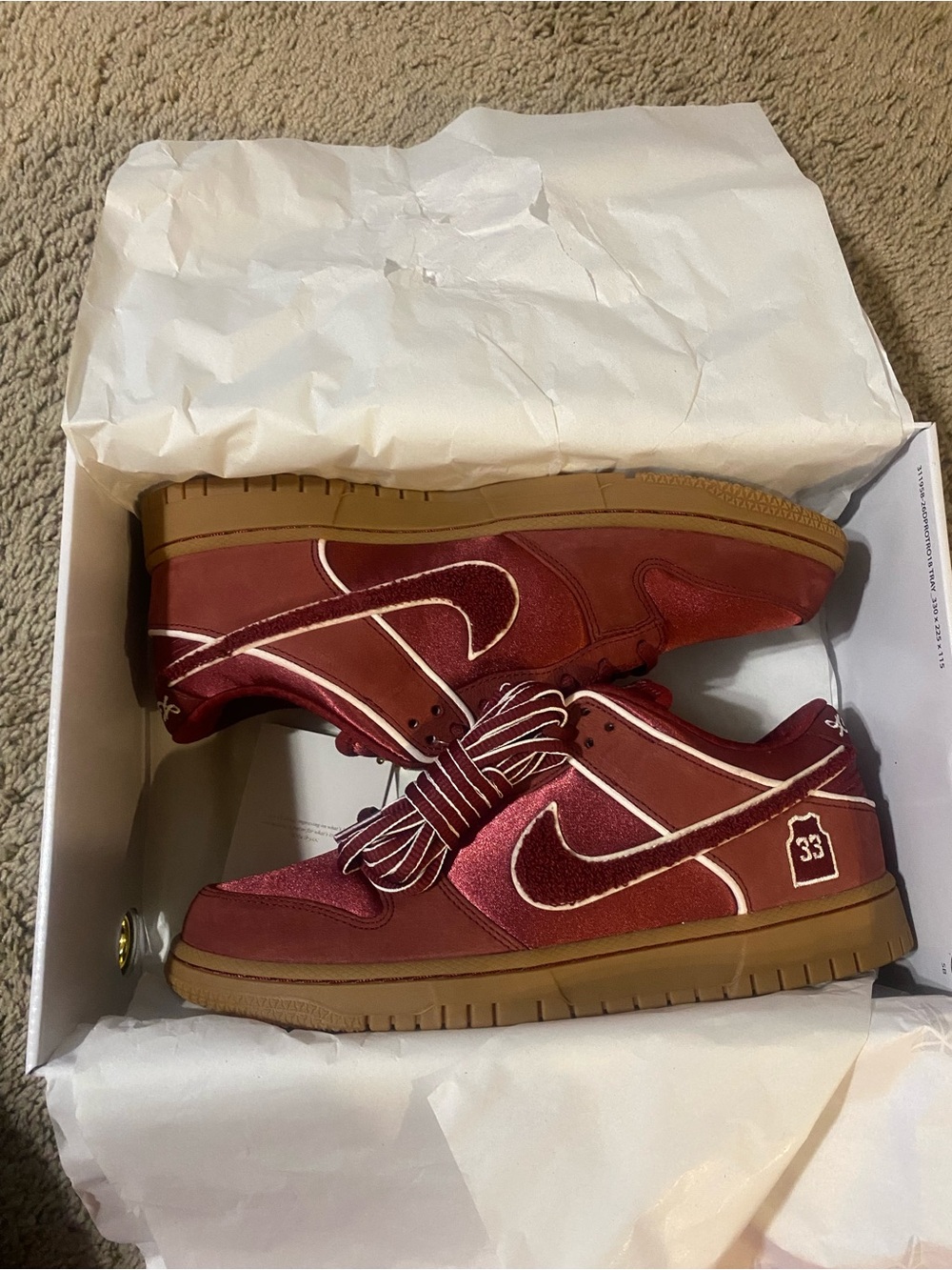 Nike Kobe Bryant x Nike dunk low “Team Red”